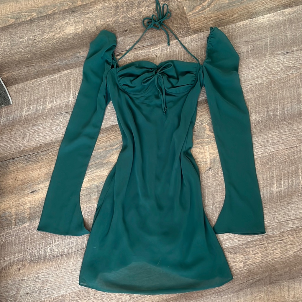 Olive Green Date Night Dress
